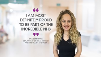 world health day nhs employee woman in corridor 