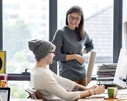 Professionals working in an office