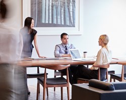 Group of professionals meeting in an office