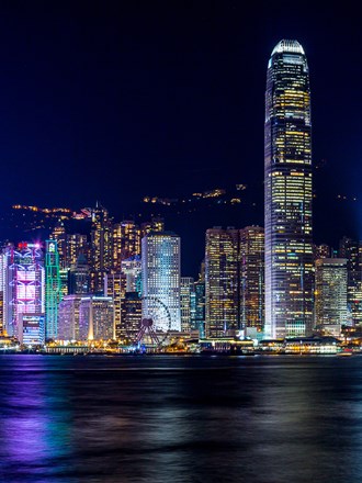 Hong Kong skyline at night