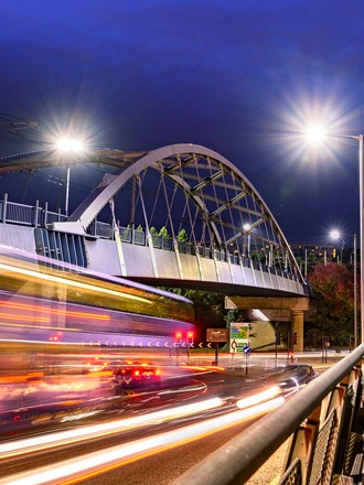 Sheffield city at nighttime