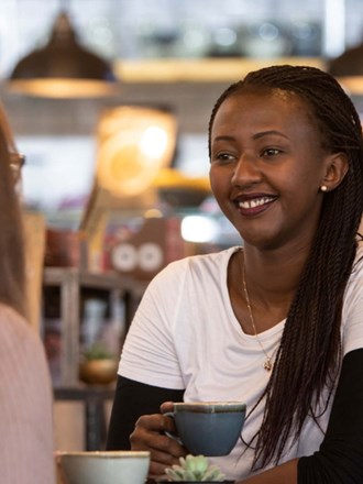 Students in coffee shop