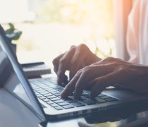 Man using a laptop