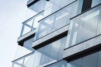 Large windows on building