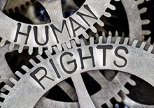 Cogs with 'Human rights' written on it