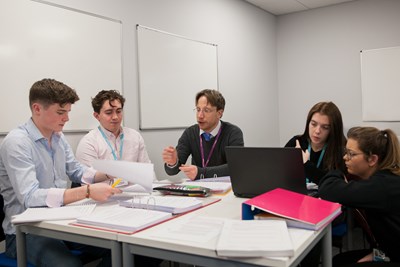 Students studying