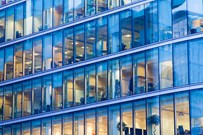 Offices in a glass fronted building