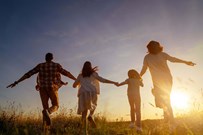 Family holding hands