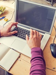 Person working on laptop