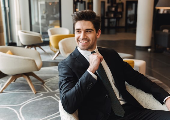 Smiling man in suit